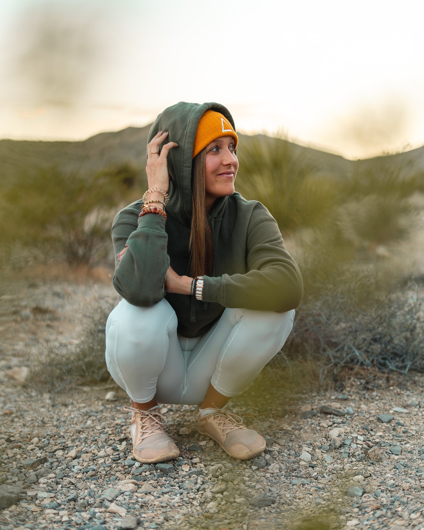 MINIMALIST BEANIE - WHITE LOGO