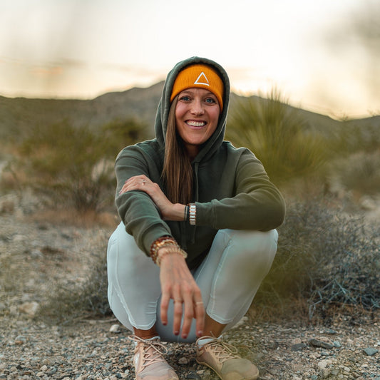 MINIMALIST BEANIE - WHITE LOGO